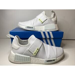 Adidas Women Slip-On White Sneakers NMD R1 Performance Lifestyle Shoes Size 8